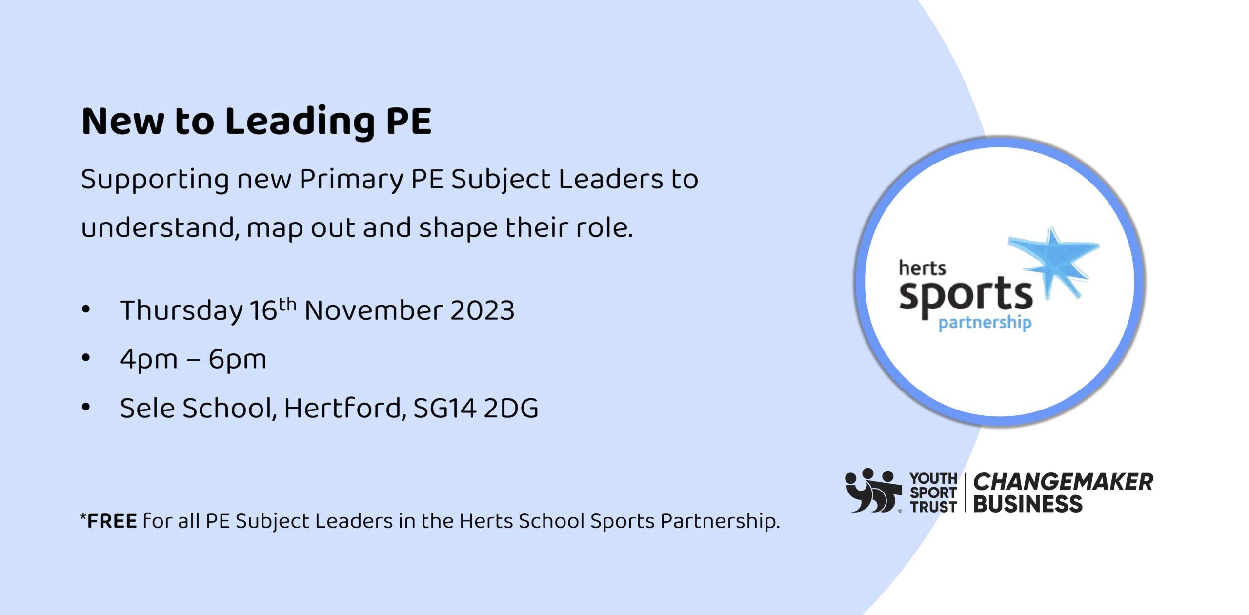 Hertfordshire | New to Leading PE