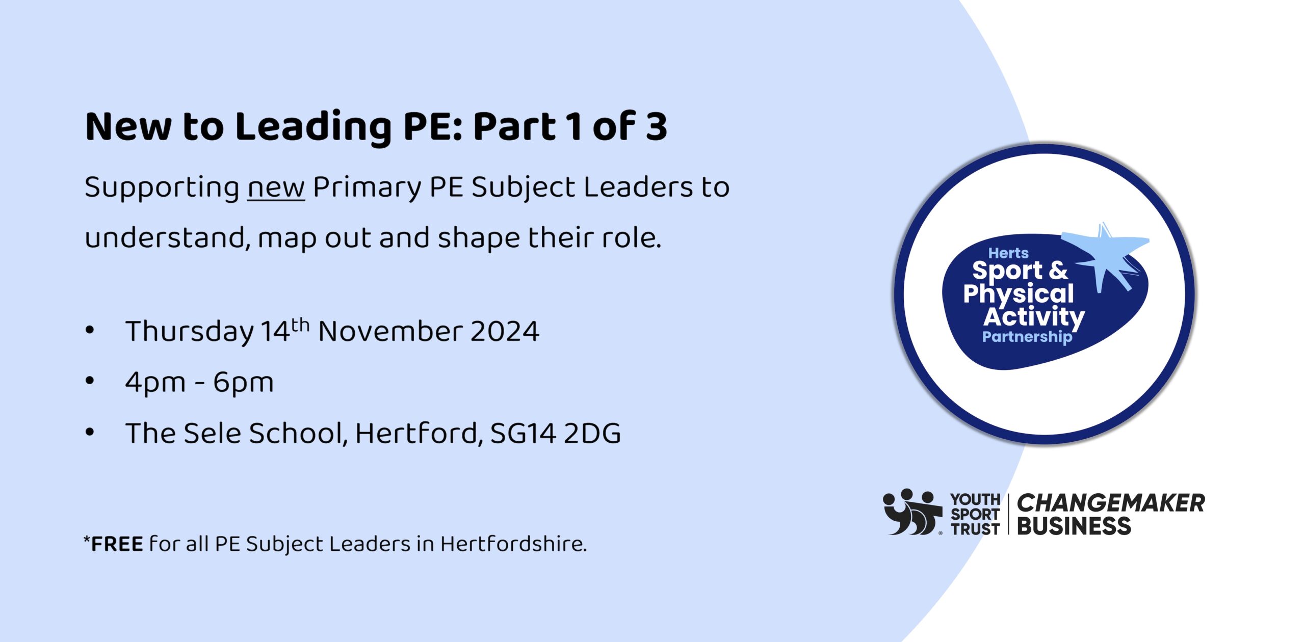 Herts | New to Leading PE