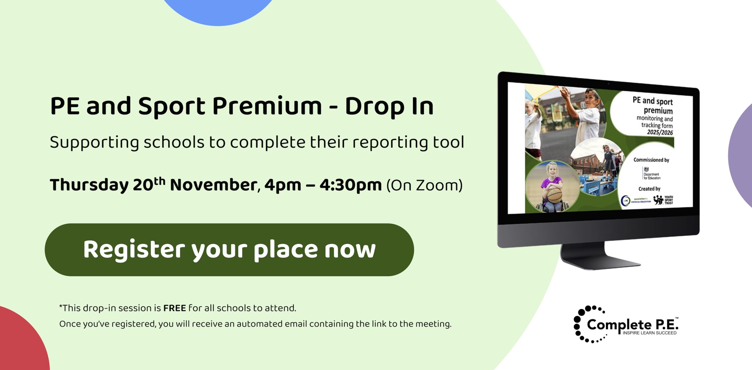 PE and Sport Premium – Drop In