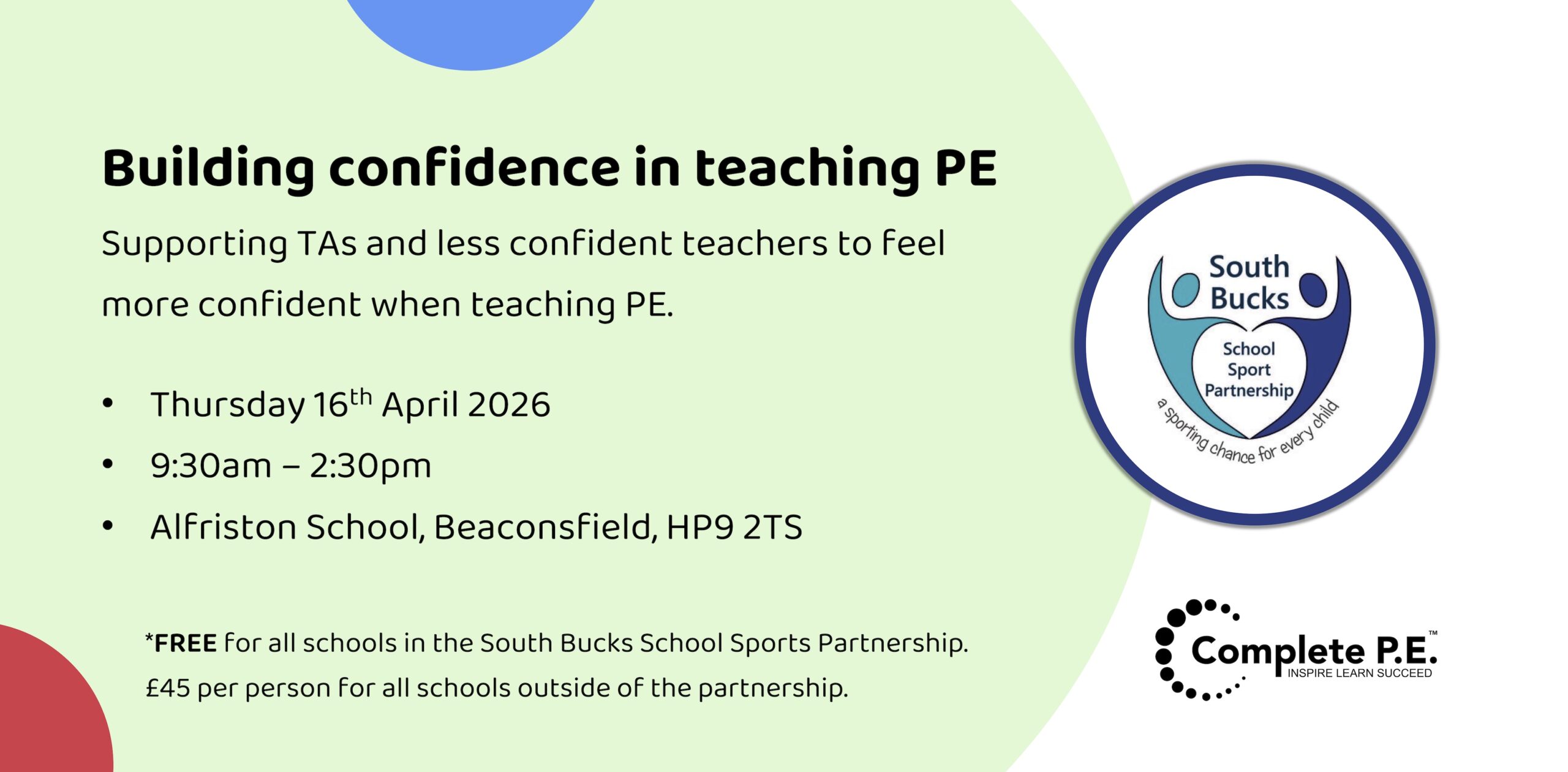 Building confidence in teaching PE