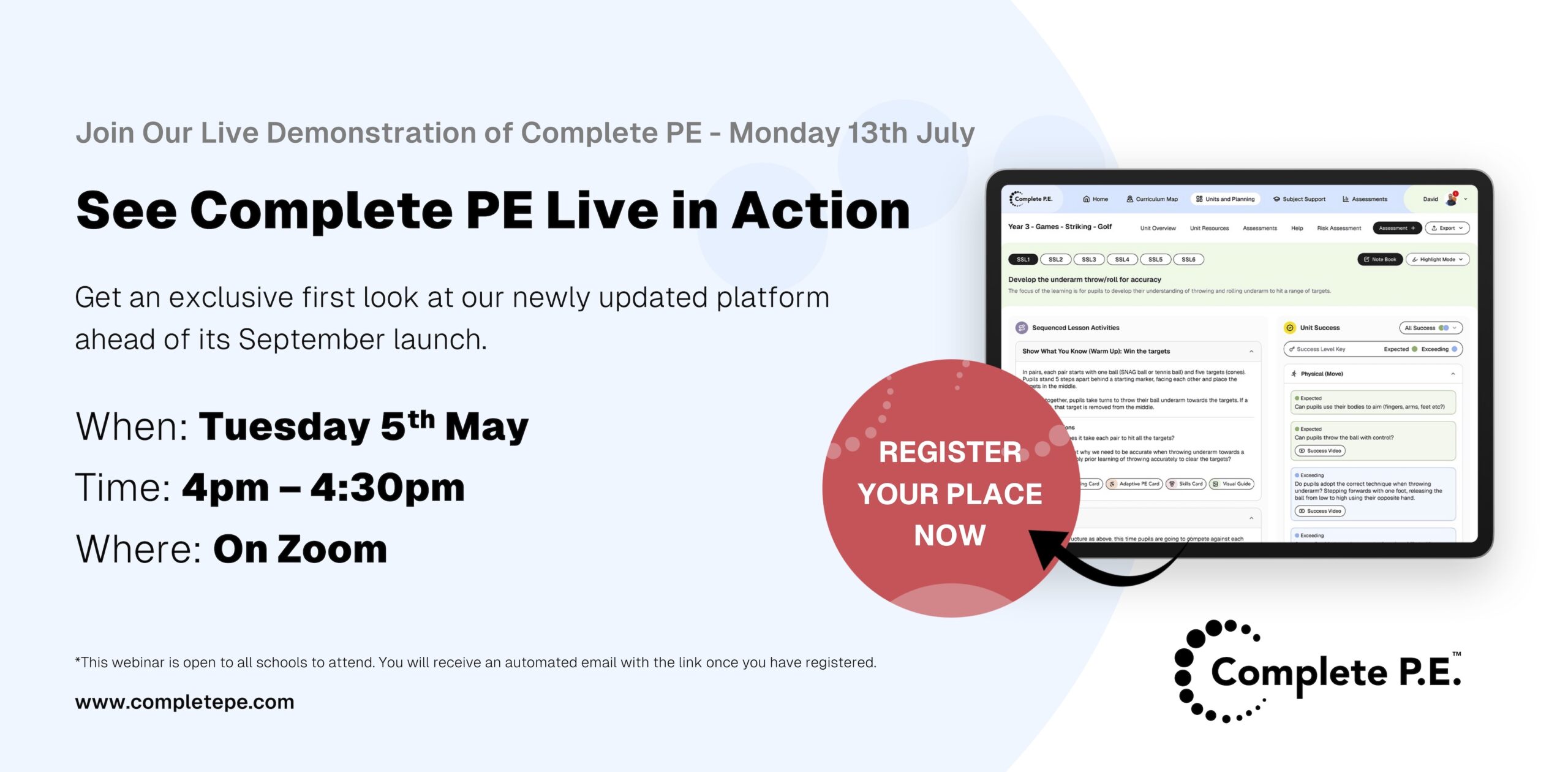 See Complete PE Live in Action